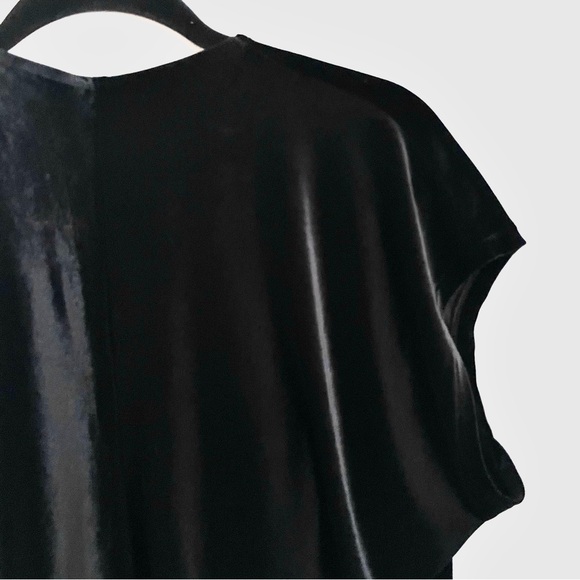Lands' End V-Neck Dolman Velvet Draped Blouse Top in Black Size S (6-8) EUC - Picture 12 of 12